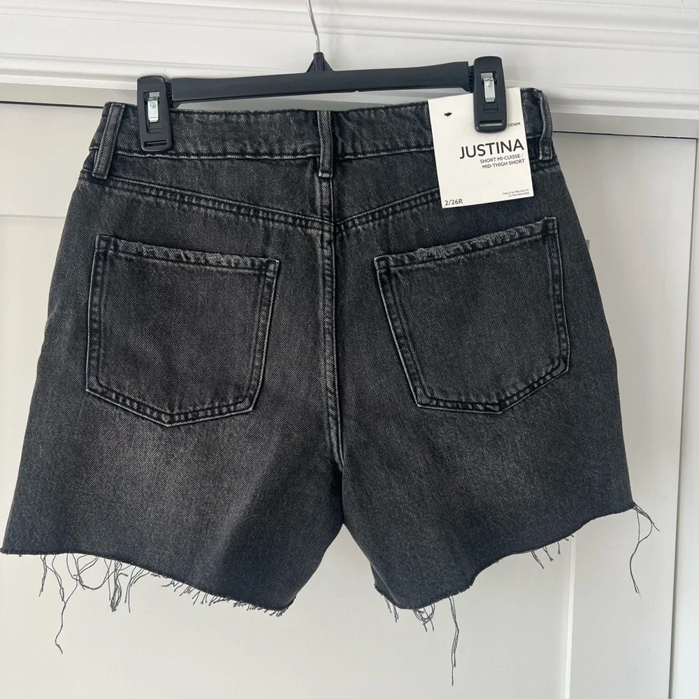 NWT Black Denim Women's Shorts - Picture 2 of 5